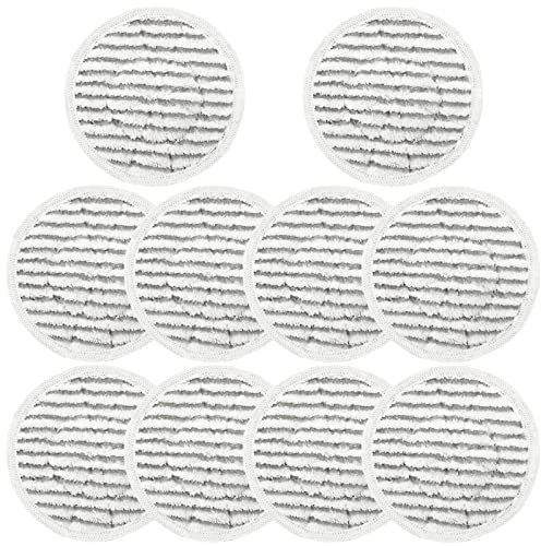 Bvhonwe for Shark S7001 S8201 S7000AMZ S8001 S7000 S7001TGT Series Steam Mop Pads Panni di Ricambio per Scopa a, Microfibra, Grigio, Bianco, 10 Pezzi