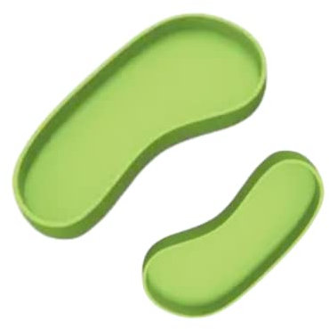 ZHOMAIFU Shallow Reptile plate Tortoise Food 2 Pcs Reptile Food Water Bowl Used for Tortoise Corn Snake Crawl Pet Drinking and Eating,2 Sizes(Green)