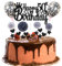 Tortendeko 50. Geburtstag - Happy 50th Birthday Deko für Mann und Frau - Kuchendeko Schwarz mit Hello 16 Glitter Cake Topper
