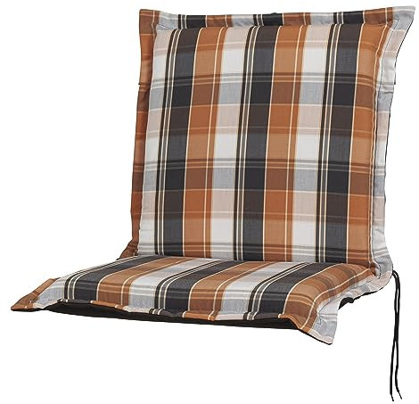 Sun Garden Auflage Niederlehner Georgia 90823-450 orange-weiß-anthrazit kariert 98x53x8 cm mit Reißverschluss