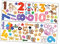 AOKWAWALIY 1 Set Zahlen-Aufkleber, Alphabet-Dekorationen, Wandaufkleber, Alphabet-Wandaufkleber, Kinder-Zahlen-Aufkleber, Applikation, pädagogische Raumdekoration, arabisch