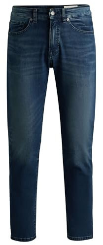 BOSS Hommes RE.Maine BO Maine Jean Regular en Denim Bleu-Noir Doux et Confortable