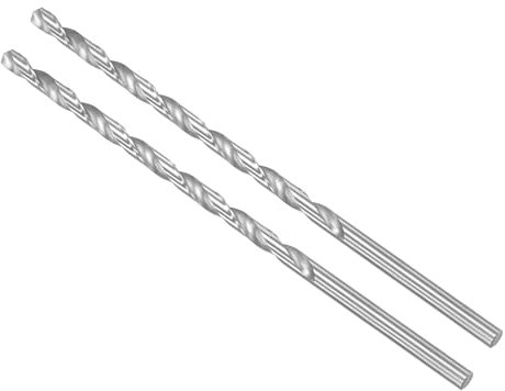 CoCud Extra Long High Speed Steel Twist Drill Bits, 9mm Diameter 250mm Length, Straight Twist Jobber Drill Bit - (Applications: for Metal Woodwork Plastic Aluminum), 2-Pieces