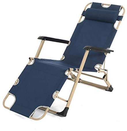 KOHARA Multifunktionale tragbare Faltbare Sonnenliege Liegestuhl Schaukelstuhl Klappbarer Mittagspausen-Loungesessel Fauler Stuhl Outdoor-Büro interessant