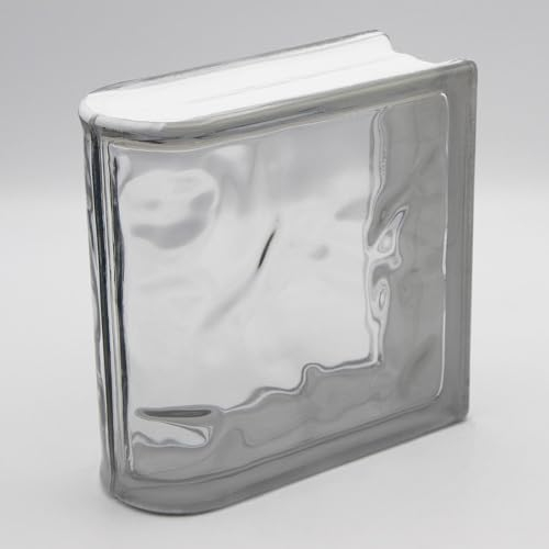 Fuchs Design Glasbaustein Wolke klar (transparent) Endstein, 19x19x8 cm - 1 Stück