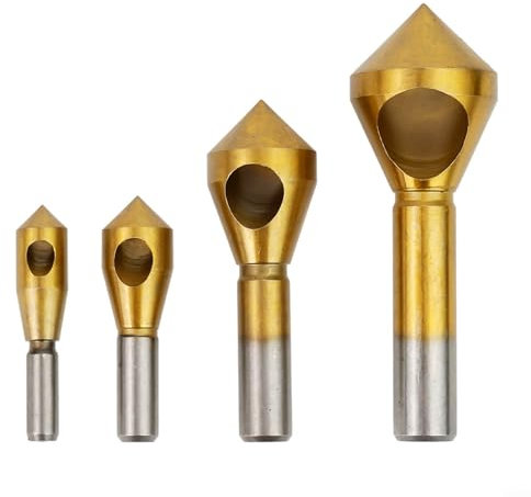 Juego de brocas de acero de alta velocidad 4 unids avellanador herramienta de biselado de metal