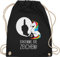 Turnbeutel Rucksack - Taschen - Erkenne die Zeichen | Einhorn Lustig | Unicorn | Einhorn Sprüche | Einhorn Erwachsene | Lustige Sprüche Einhörner - Unisize - Schwarz - einhörnern erkene