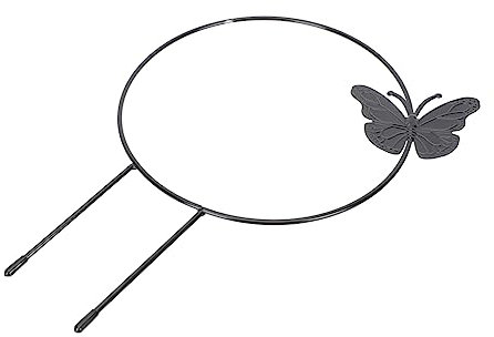 PHENOFICE Eisenpflanzenstütze Für Kletterpflanzen Elegante Rankhilfe Für Innen Und Gartenpflanzen Robuste Schwarze Metallstruktur Für Blumen Rosen Erbsen Und Mehr