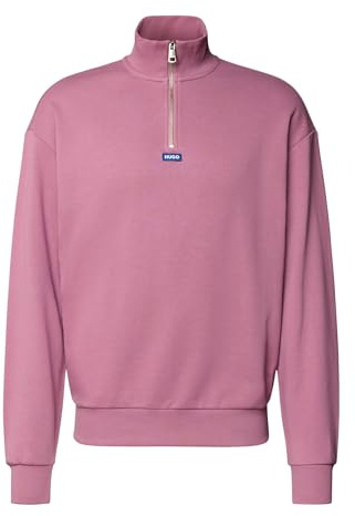 HUGO Men's Neeler Sweatshirt, Dark pink, S
