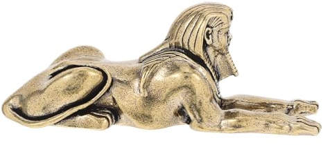 Garneck Ägyptische Sphinx-Figur Aus Messing Vintage-Ornament Heimdekoration Mini-Sphinx-Statue Fürs Büro