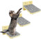 TUAKIMCE Set of 3 Climbing Cat Shelves Steps，Wall Mounted Cat Hammock Shelves，Solid Wood Wall Furniture with Plush Covered，Climbing Shelf for Sleeping Playing