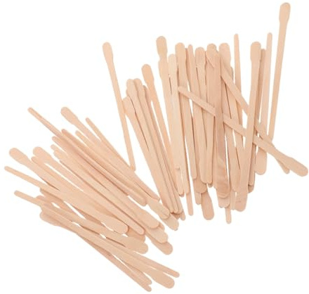 VALICLUD 1000 Holzstäbchen für Wachs Haarentfernung an Nase und Augenbrauen Beige Professionelle Waxing Sitzungen