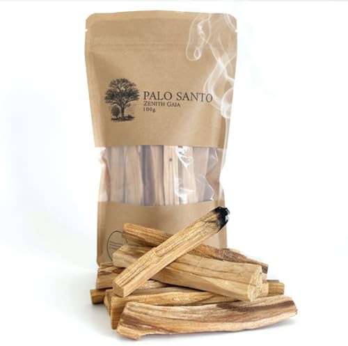 Zenith Gaia Palo Santo 100g – Natürliches Räucherholz aus Peru – Kompostierbare Verpackung – Nachhaltig Geerntet & Schonend Getrocknet – Spirituelle Reinigung, Meditation & Entspannung