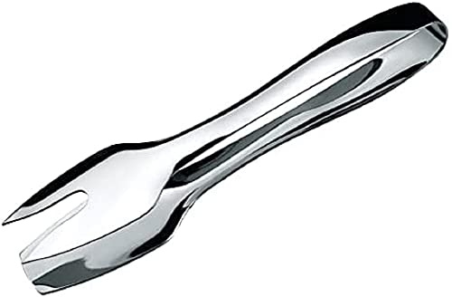 Commichef TG-717 Luxus Fleischzange aus hochwertigem 18/10 Edelstahl –verchromtes Zinkdruckguss, auf Hochglanzpolitur, Steel, Silber