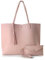 Sac à main minimaliste en similicuir grainé pour femme, rose, Medium