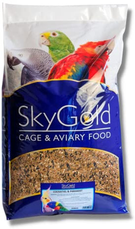 SkyGold Cockatiel & Parakeet Food 20kg - Seed Mix for Parakeets & Cockatiels - Balanced & Healthy Cage & Aviary Bird Food