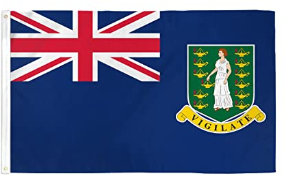 AZ FLAG - Flagge Britische Jungferninseln - 90x60 cm - Englische Fahne 100% Polyester mit Messing-Ösen - 50g