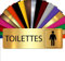 Plaque Signalétique Toilettes Hommes – Plaque De Porte Adhésive PVC 5 x 15 cm – 20 Couleurs Disponibles (Or Brillant Métallisé)