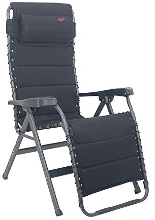 STABIELO NEU - SUPER Relax Liege Crespo - 3 Air Deluxe - MIT VERSTELLBAREM KOPFPOLSTER - EXKLUSIV - Schwarz - Vertrieb Holly Produkte Aufpreis mit Holly Fächerschirmen -