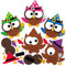 Baker Ross AX204 Kühlschrankmagnet-Set mit Zauberer-Eule, 8 Stück, Mix & Match Halloween Basteln für Kinder, Kunstaktivitäten