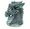 Spardose Eisdrache 12 cm aus Polyresin Sparschwein Drache blau