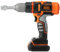 Smoby - Black + Decker Bohrmaschine/Elektroschrauber, Farbe Grau und Orange, 760360197
