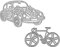 Stanzschablone für Auto und Fahrrad, aus Metall, zum Prägen, Stanzen von Karten, Scrapbooking, DIY, geätzte Bastelschablonen