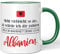 JUNIWORDS Tasse, Sieht vielleicht so aus, als würde ich dir zuhören. Doch in Wahrheit denke ich an Albanien (1001291), Wähle Farbe, Grün