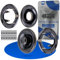 Näh-freie Druckknöpfe Set, Ø 10 mm aussen, 20 Paare, in Silber-Schwarz, aus Messing, Kit ohne Zange, Druckknopf für Bekleidung, Bastelarbeit, DIY Zackenring Druck Knopf, Reparatur Knöpfe Nähzubehör
