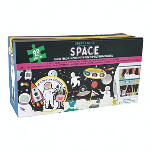 Floss & Rock Riesiges Bodenpuzzle mit ausklappbaren Figuren, 60 Teile