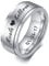 FLHEART Personalisierter Spinner Ring, Fedget Band Ring, Edelstahl Minimalist Band Stil benutzerdefinierte Name Ring Versprechen Verlobung Ehering für Herren, Silber, 8mm, Größe 57 (18.1),Silver