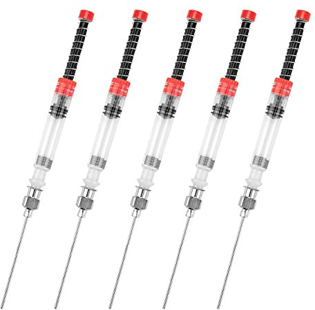 ALLY-MAGIC 5 Pack Fountain Pen Ink Syringe Filler Ink Filling Syringe Converter Blunt Needle Tip with Removable Blunt Needle Tip for Ink Converter Cartridges Y2GBXMQ (A)