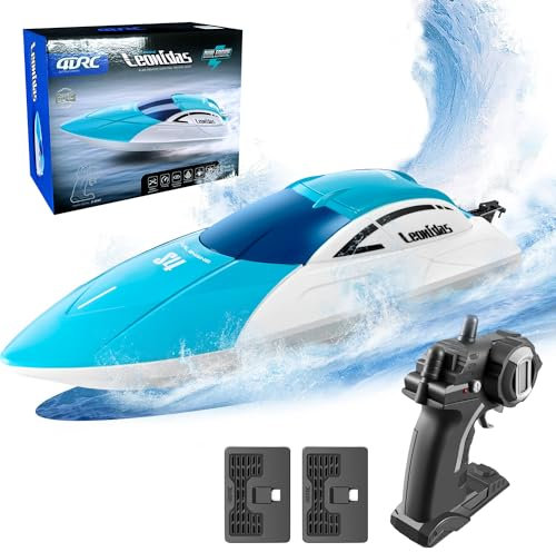 4DRC S4 RC Boat 2.4GHz High Speed RC Racing Boat with 2 Rechargeable Batteries for Adults and Kids