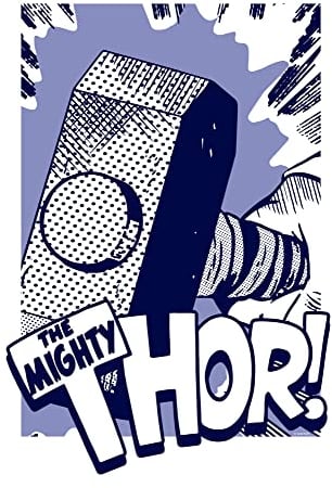 Komar Wandbild - Thor Mjölnir - Größe: 30 x 40 cm - Marvel, Kinderzimmer, Wandgestaltung, Bild