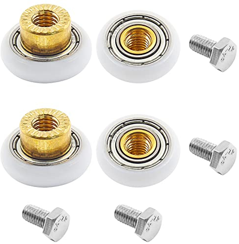 LifCratms 4Pcs Shower Door Roller Runners, 3/4 Inch, 19mm x 5mm