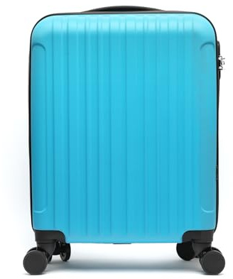 MISAKO Maleta Pequeña de Viaje Luisa Azul Unisex - Equipaje rígido de 55 X 38 X 20 cm de 4 Ruedas
