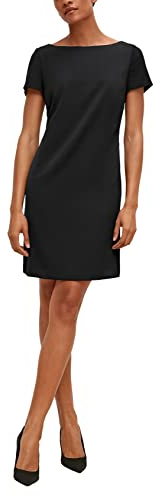 comma Damen 60.2.61.20.200.2127841 Kleid, 9999 schwarz, 38