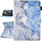 Case for Amazon Fire HD 10 Tablet (9th Generation 2019, 7th Generation 2017), NOT fit New 2022 2023 Release 11th 13th Gen, Premium PU Leather Stand Cover with Smart Auto Wake/Sleep,Blue White Marble