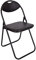 ARIANA HOMEWARE Heavy Duty Folding Chair with Metal Frame and Upholstered Padded Seat for Outdoor/Indoor (Black, Single Chair)