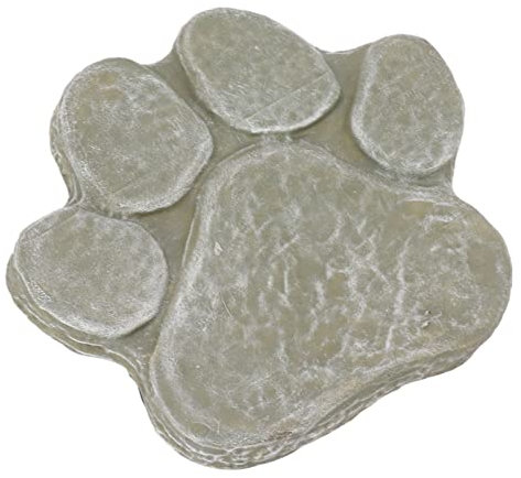Raqz Marqueur de Tombe de Chien, Pierre Commémorative d'impression de Patte de Chien DIY Lettrage Exquis Résistant aux Intempéries pour Le Jardin de Chiot (Vert moussu)