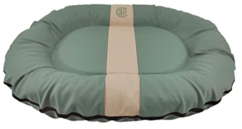 CAZO Oslo Hundebett Oval Schlauchboot für Hund oder Katze 100 x 75 x 15 cm, Größe M, Mintfarbe, L2020/C