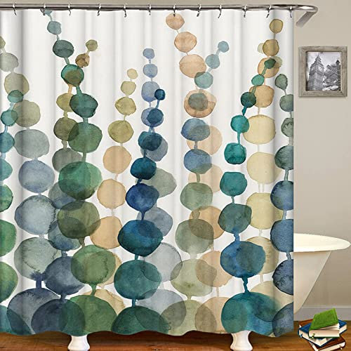 Duschvorhang Olivgrün Orange Shower Curtains Verdickung Polyester Duschvorhänge Antischimmel Shower Curtain Wasserdicht Duschvorhang Badewanne Edelstahl Ösen 120x180cm