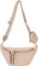 styleBREAKER Damen Halbmond Crossbody Schultertaschen Set 3-Teilig, Schultergurt mit Muster, Schlüsselanhänger, Börse 02012398, Farbe:Hellbraun