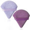 2 esponjas triangulares para polvos, esponjas para polvos de terciopelo, esponjas para maquillaje con correa, esponjas para polvos compactos debajo del maquillaje de ojos (púrpura)
