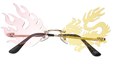 SHOWERORO Randlose Drachen für Seltsame Party UV Schutzbrille