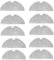 KAMNIK Compatible avec Dreame D9/Bot L10 Pro, réservoir d'eau for aspirateur Robot, pièces de Rechange, Chiffon Lavable, vadrouille, réservoir d'eau, Accessoires de Chiffon (Color : 10PCS MOP)