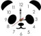 IMIKEYA Wanduhren Wecker Niedlich Kind Bambus Panda
