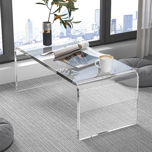 Mesa centro cristal, Mesa de centro pequeña de acrílico transparente Mesa de centro for espacio pequeño Mesa de centro Mesa de sofá Mesa de té Mesa auxiliar Mesa auxiliar minimalista for sala de est (