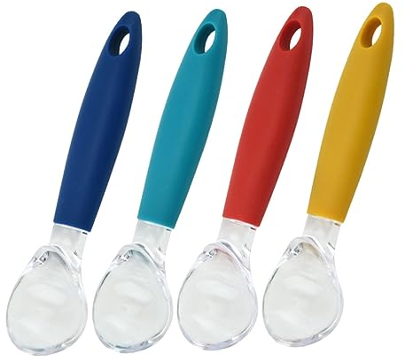 PRETYZOOM 4 Piezas cuchara de helado cuchara pequeña saludable ice cream scoop Cucharas para postres cucharas soperas cucharada de helado excavar cuchara de bola Fruta vajilla