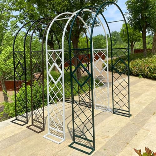 Arco per Rampicanti Robusto 4 Colori Arco per Rose Arco da Giardino Padiglioni Metallo 140x230cm 220x230cm 300x230cm 340x230cm Decorazione per Matrimoni(Brown,W320xH230xD40cm)